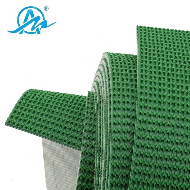 Customized green pvc industrial belt rough top conveyor belt by splicing