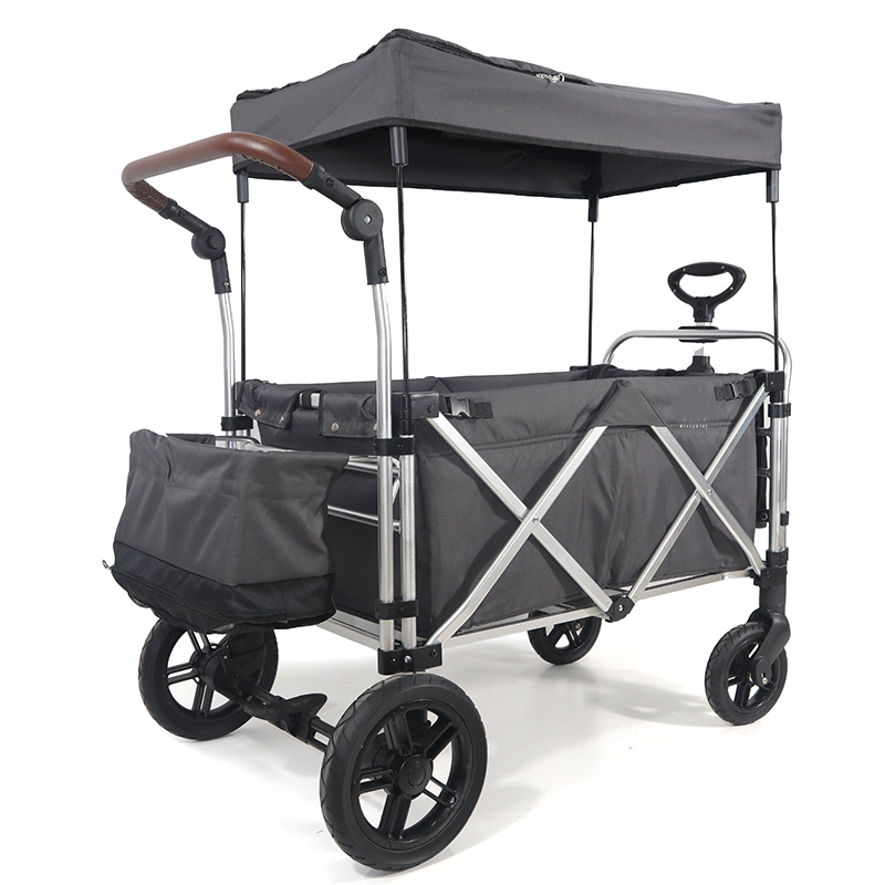 Push Pull Quad 2 Seater Stroller Wagon Featuring Seats with 5-Point Harnesses Adjustable Push Handle Wagon