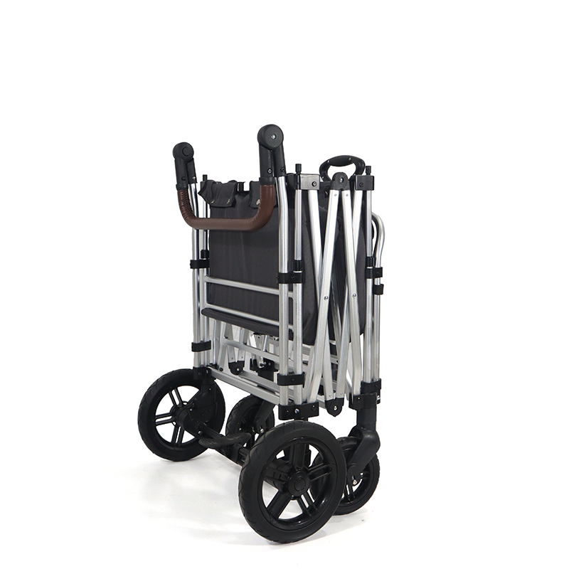 Push Pull Quad 2 Seater Stroller Wagon Featuring Seats with 5-Point Harnesses Adjustable Push Handle Wagon