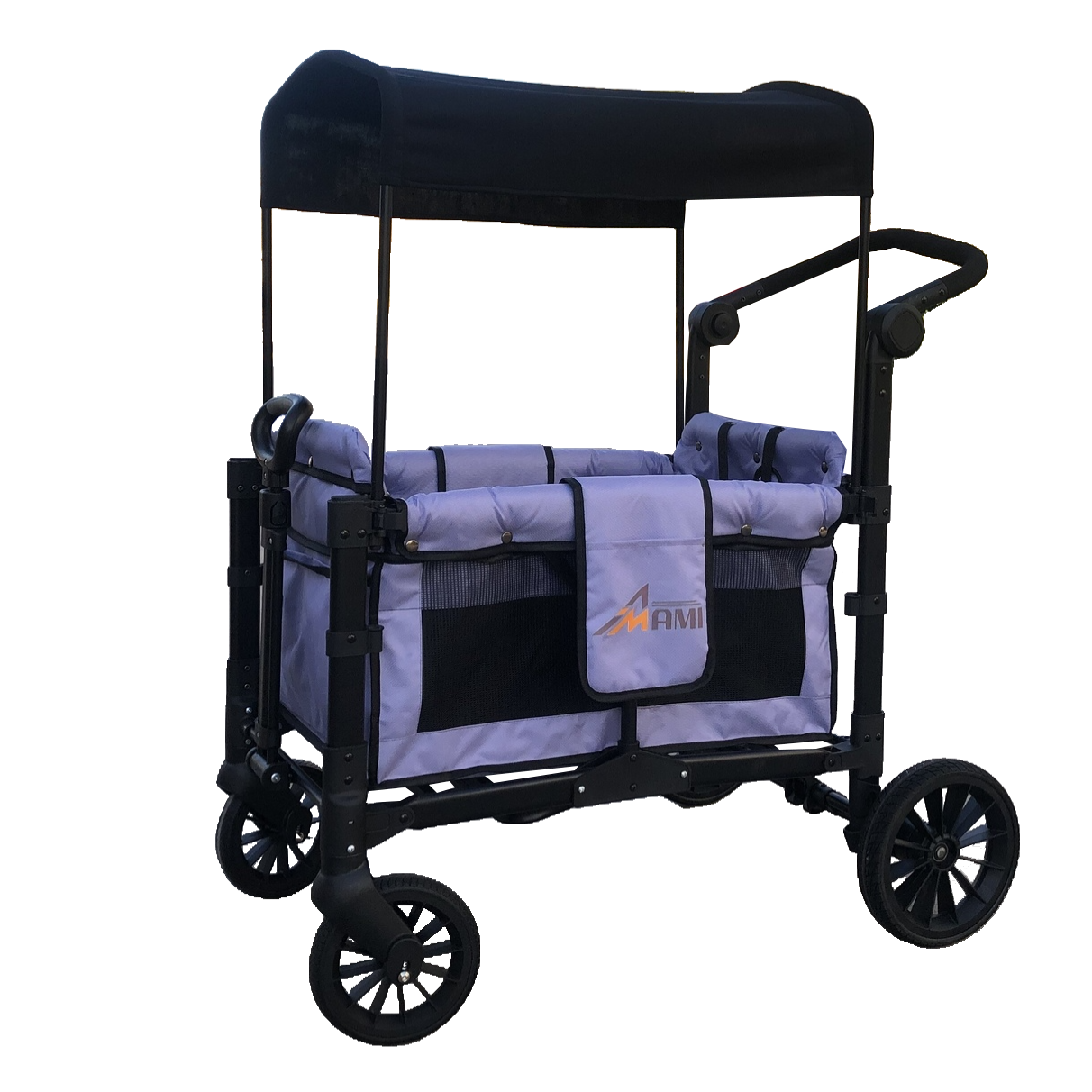 Foldable Baby Cargo Strollers with 2 High Face to Face Seats 2 in1 Double Stroller Wagon for Kids