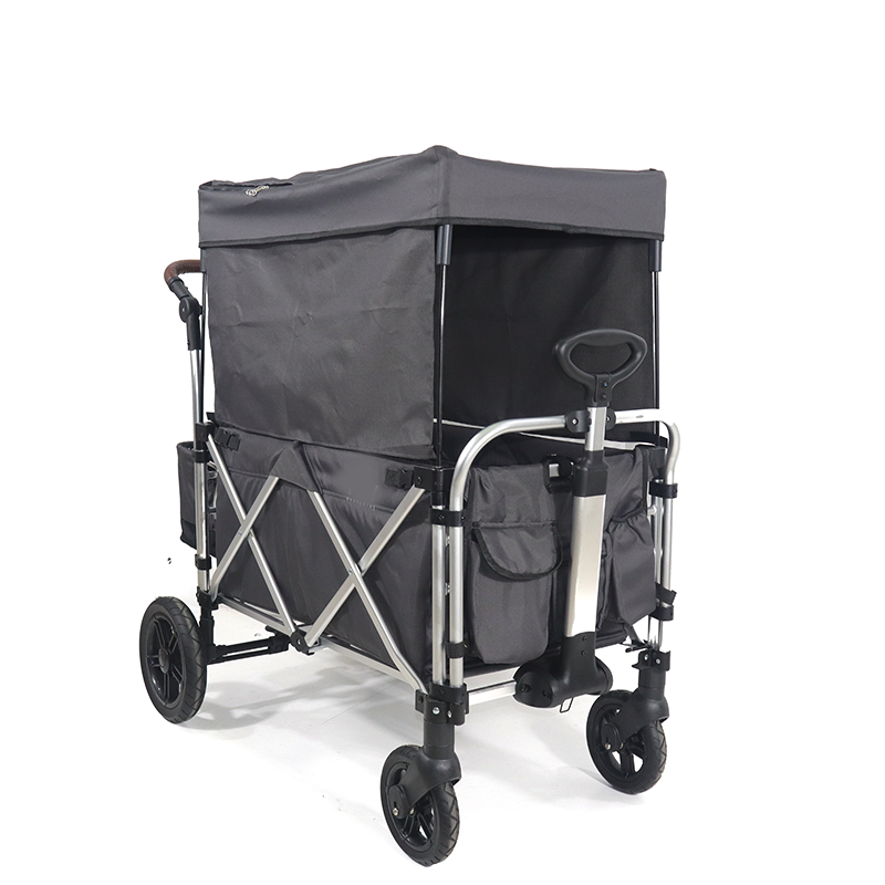 Push Pull Quad 2 Seater Stroller Wagon Featuring Seats with 5-Point Harnesses Adjustable Push Handle Wagon