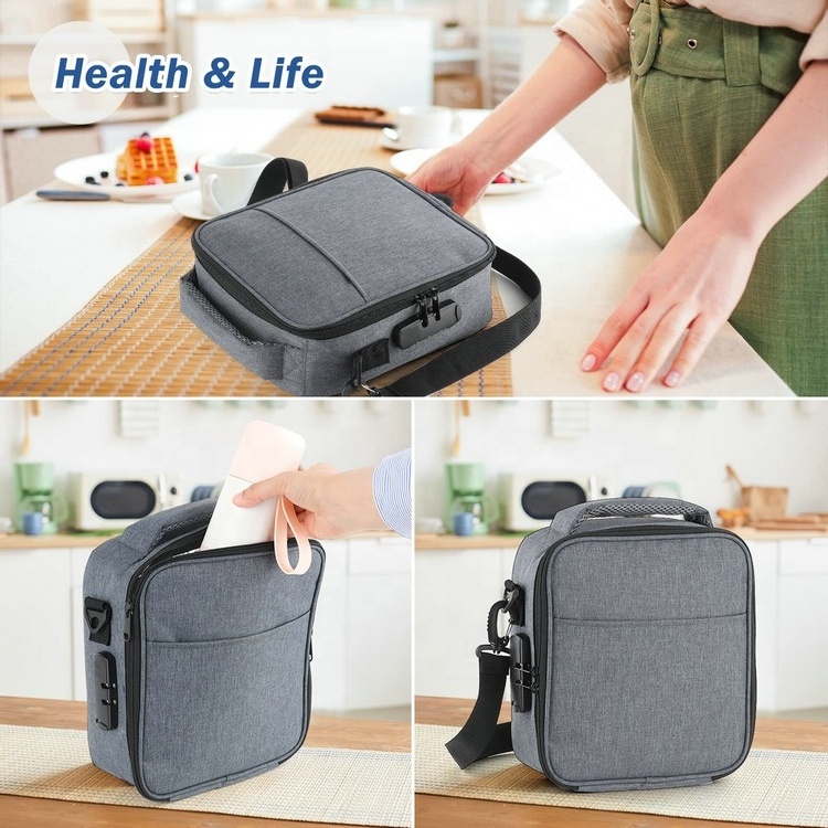 Lunch Box for Men Reusable Lunch Bag Men Adult Women Insulated Small LunchBox with Combination Lock