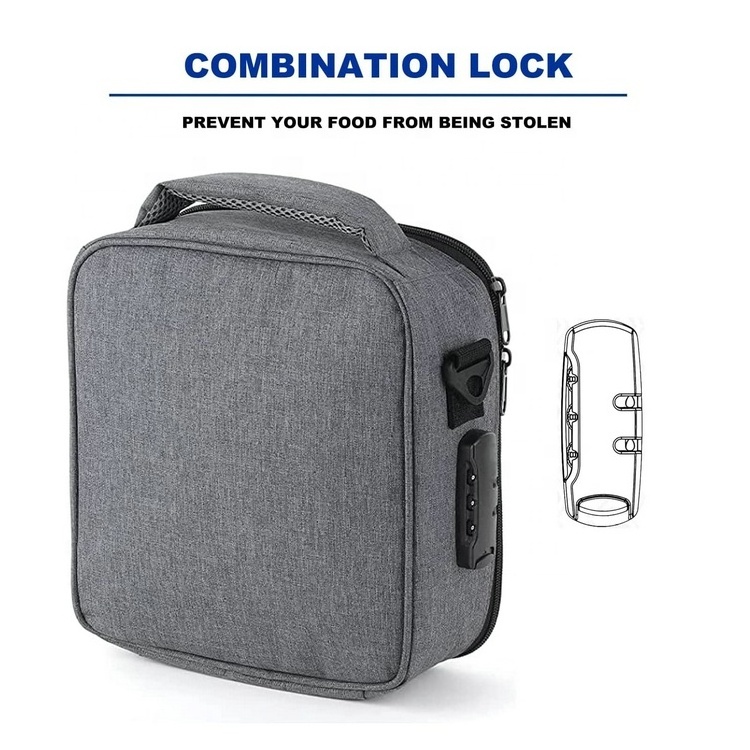 Lunch Box for Men Reusable Lunch Bag Men Adult Women Insulated Small LunchBox with Combination Lock