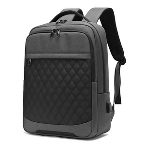 Custom Private Label Computer Backpack  for Men Versatile Travel and Business Quilted Laptop Backpack With Spot Wholesale