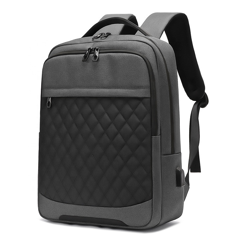 Custom Private Label Computer Backpack  for Men Versatile Travel and Business Quilted Laptop Backpack With Spot Wholesale