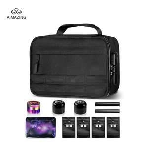 Custom Travel Locking Smellproof Stash Case Odor Proof Bags Combination Lock Carbon Lined Smell Proof Bag