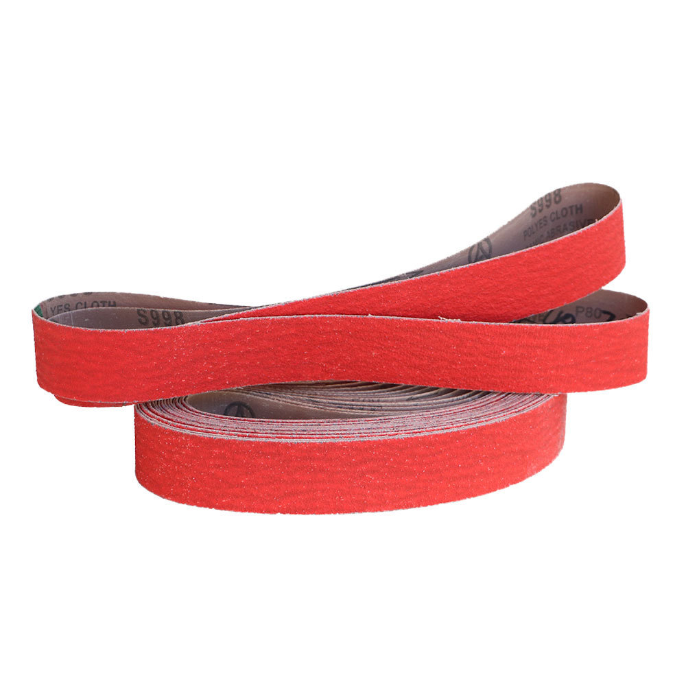 metal Durable Polishing Alloys 1.38*100m Jumbo Roll red seamless grinder deerfos sanding Belts