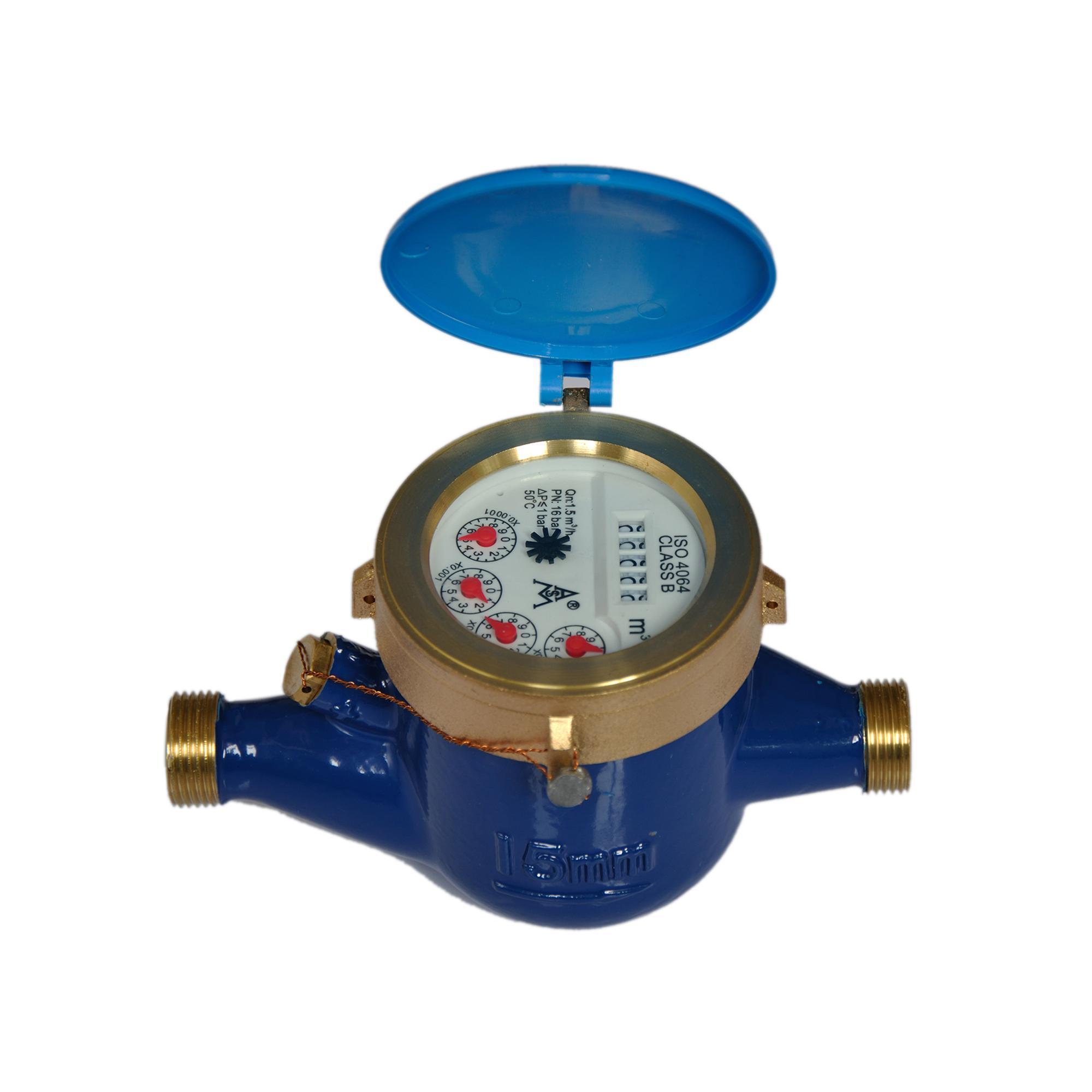 LXSC-13D5-25D5 Single jet brass water flow meter