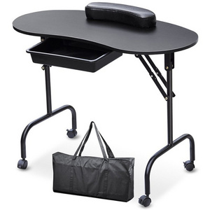 aimeigao Manicure Salon Nail cleaner Portable Manicure Table Folding Nail table Station Furniture 1