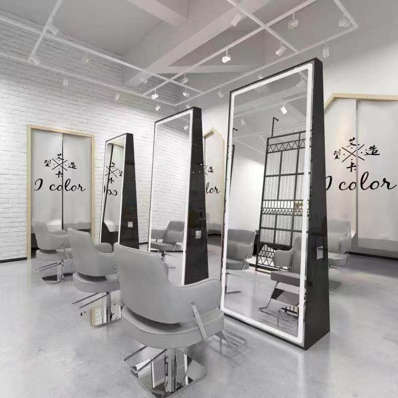 Salon barber mirror barber double mirror station full body styling mirror station