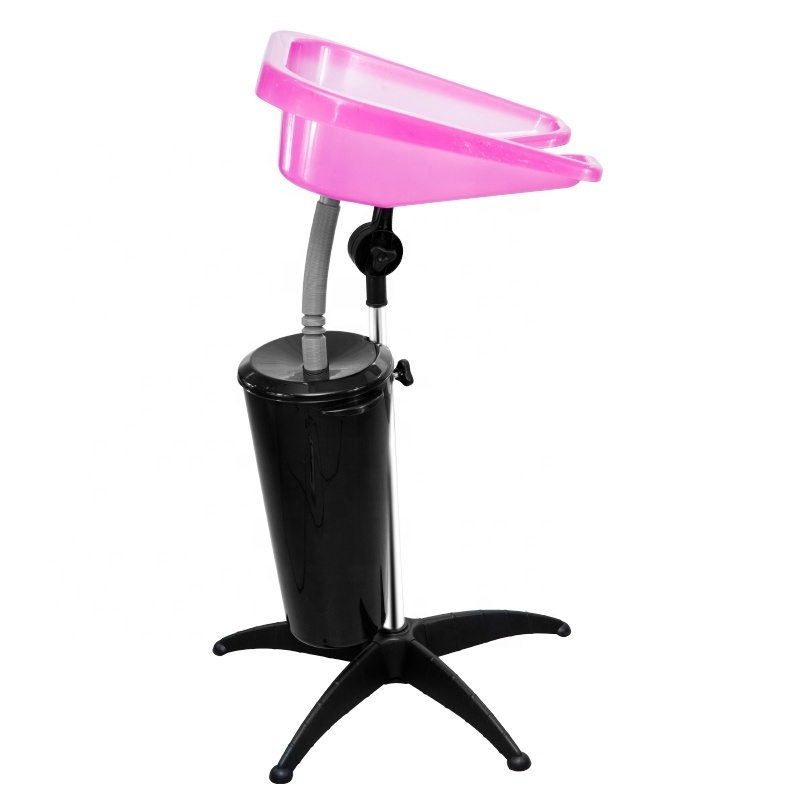 Adjustable height shampoo basin bowl pink water tank salon barbers hair washing