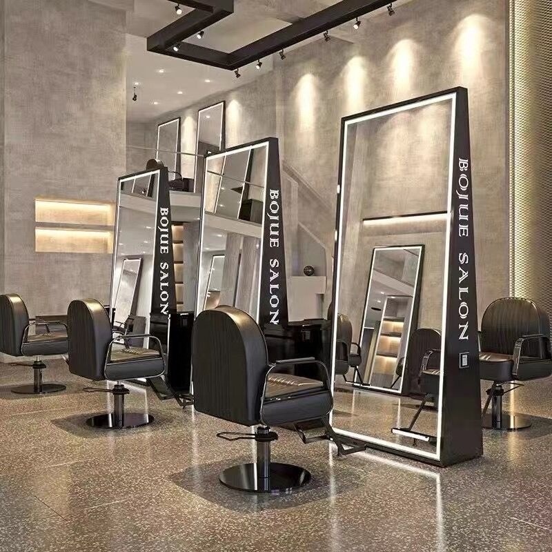 Salon barber mirror barber double mirror station full body styling mirror station