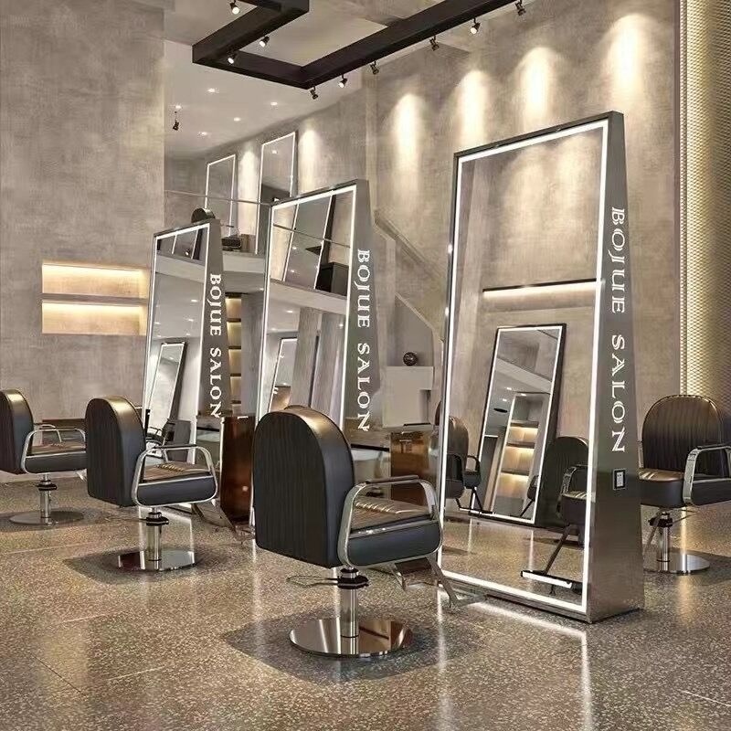 Salon barber mirror barber double mirror station full body styling mirror station