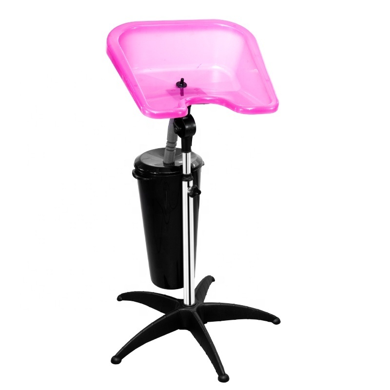 Adjustable height shampoo basin bowl pink water tank salon barbers hair washing