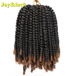 Wholesale Braids Synthetic Hair Extension 12 Inch Kinky Curly Crochet Braiding Braids 30 Roots Soft Colored Spring Twist Hair