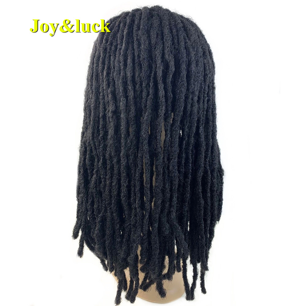 Long Dreadlocks Wig For Men Synthetic Black Dreadlock Straight Crochet Hair Braiding Middle Part Hair Wigs Daily Or Cosplay Wig