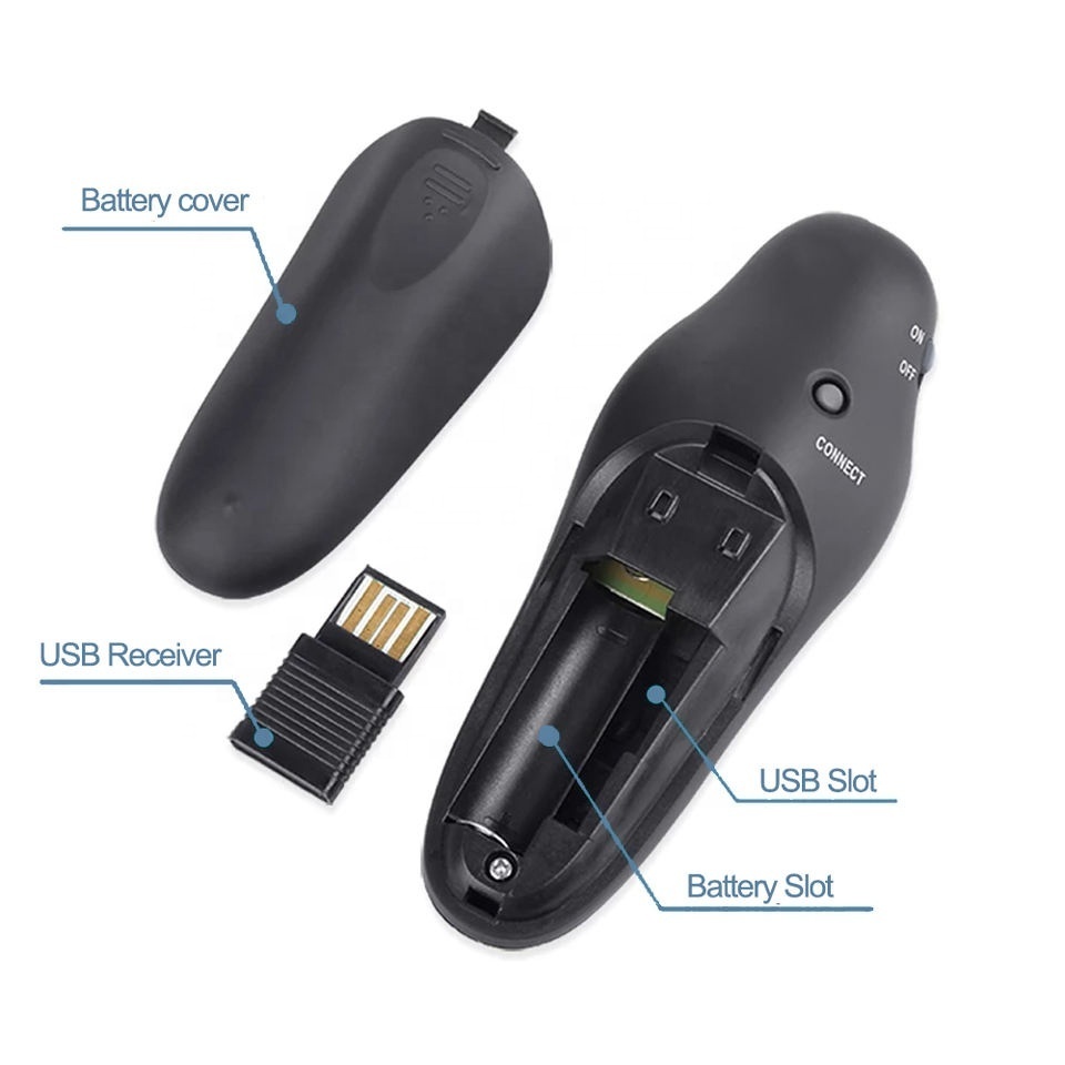 2.4GHz USB Wireless Presenter Laser Pointer PPT Remote Control Pointer Pen for PowerPoint Presentation Teaching