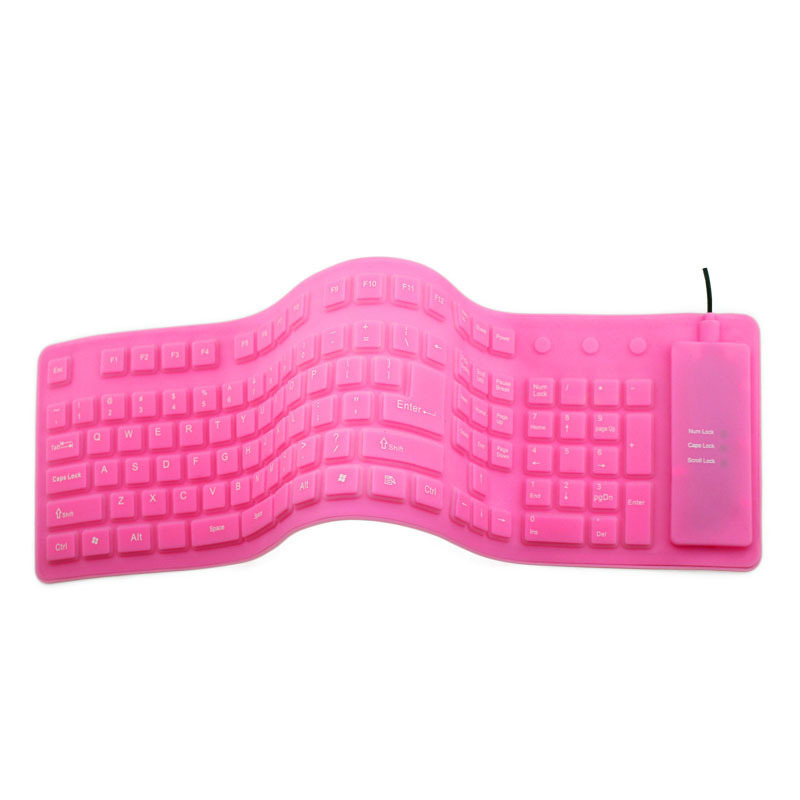 Top Sales Soft 109 Keys Silicone Keyboard Wired Silent Keyboard Waterproof Cleaning Flexible USB Keyboard