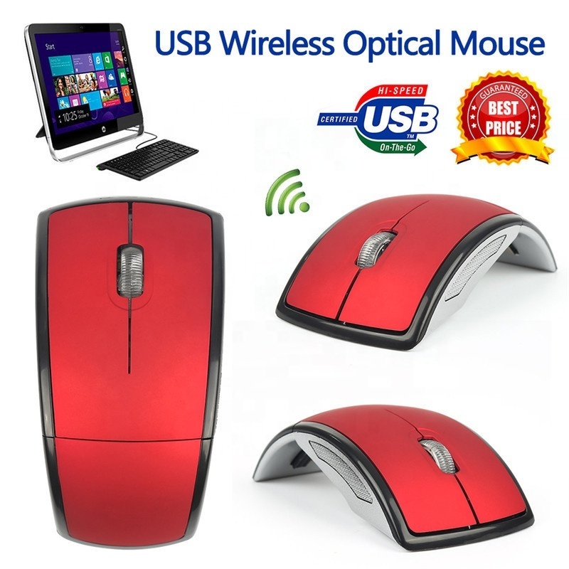 Factory sales Foldable Wireless Mouse 2.4g Computer Mouse Optical USB Matte Surface Foldable Ergonomic Mice laptop accessories