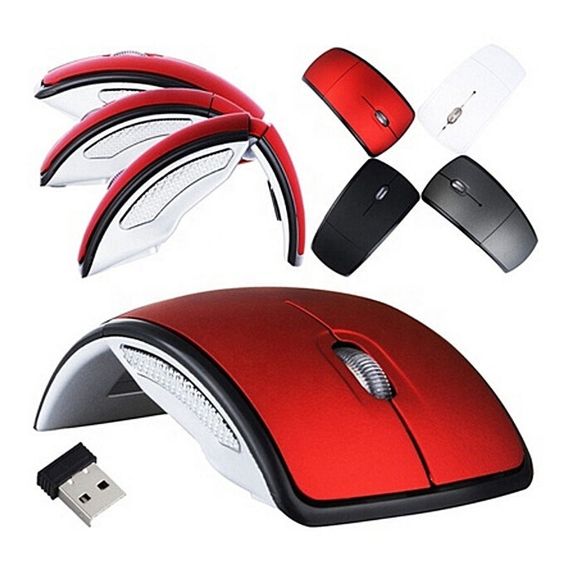 Factory sales Foldable Wireless Mouse 2.4g Computer Mouse Optical USB Matte Surface Foldable Ergonomic Mice laptop accessories