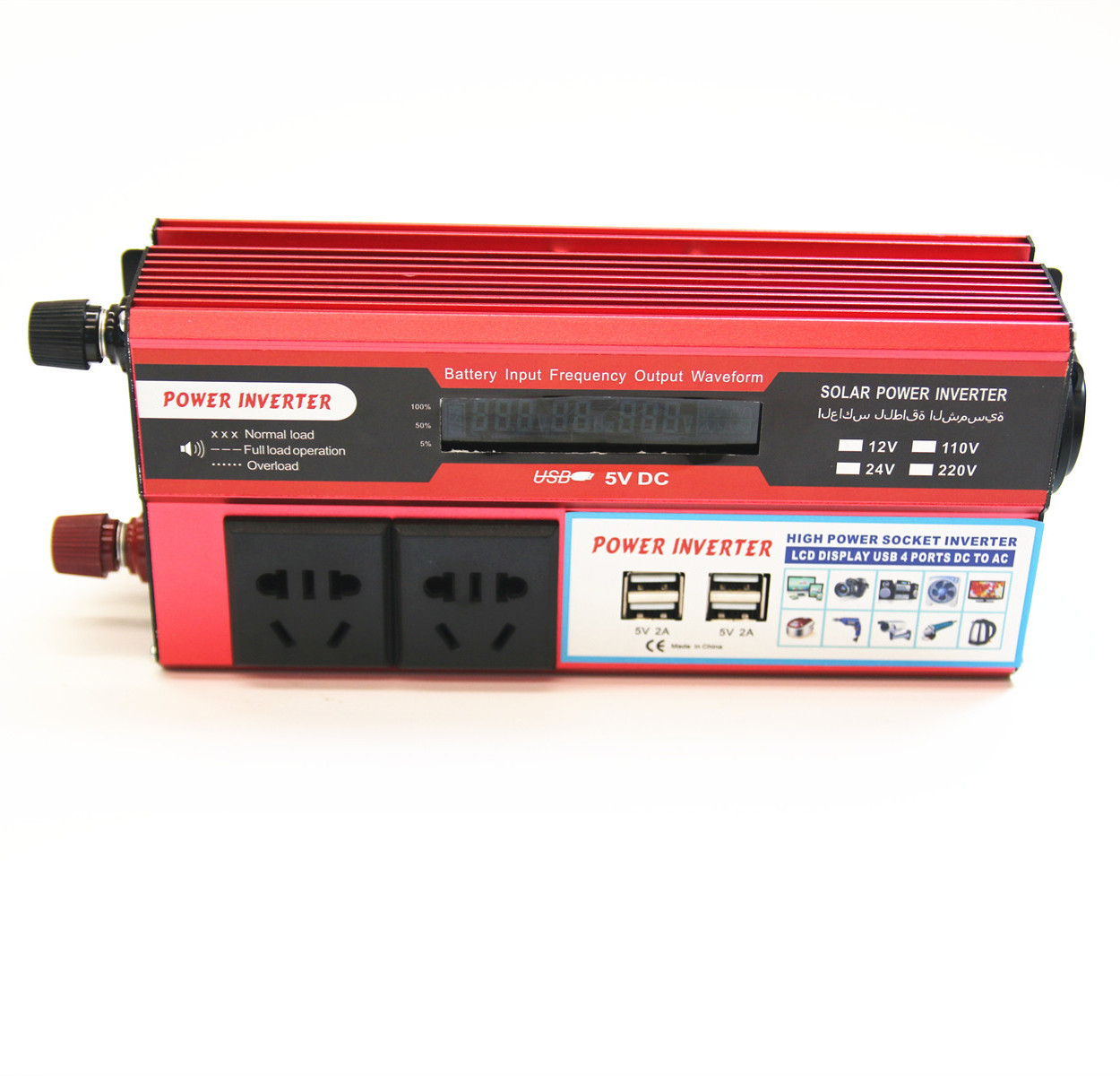 1000W Power Inverter DC AC USB Inverter With Cigarette lighter and LCD Display