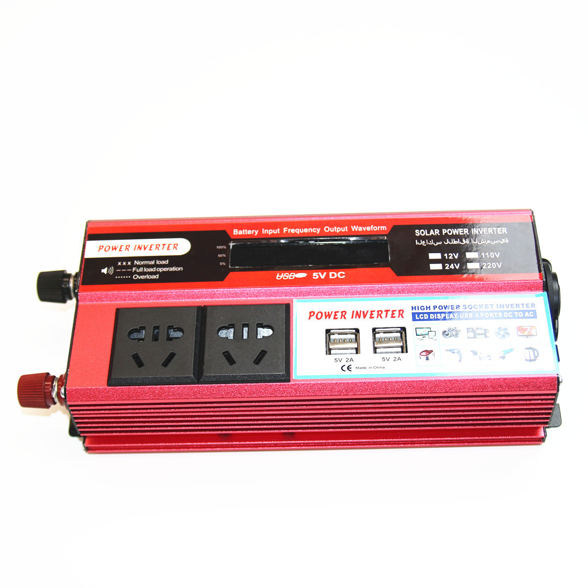 1000W Power Inverter DC AC USB Inverter With Cigarette lighter and LCD Display