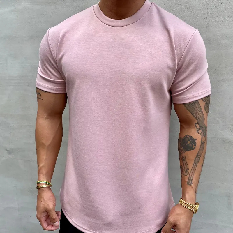 high quality 95 cotton 5 Spandex Sports T Shirt quick dry breathable training Custom print logo for oversized Gym men t shirt