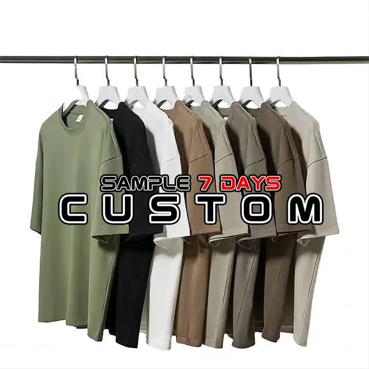 high quality Unisex oversized tshirt streetwear 100% Cotton mock neck Custom puff printing pro club heavyweight for men t shirt