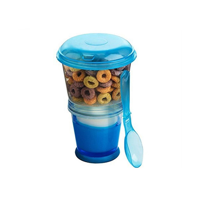 Dropshipping 72pcs/A Carton Cereal To Go Cereal Container Cereal Box Storage Container Cups Milk Yogurt Keeper Holder With Spoon