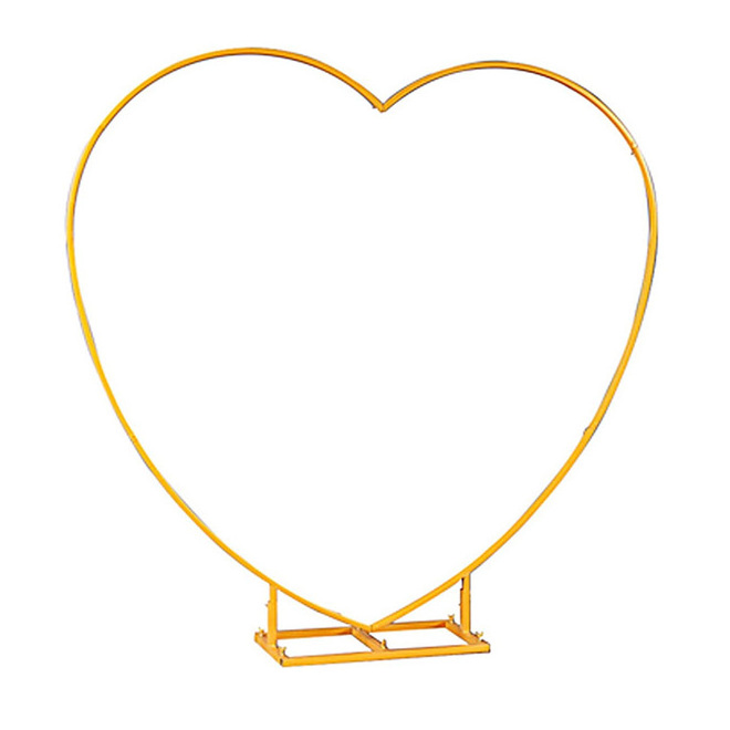 Dropship Round/Square Tube Heart Shape Balloon Arch Frame 6.7Ft Wedding Arch Balloon Arch Stand with Base for Wedding Ceremony