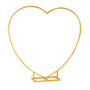 Dropship Round/Square Tube Heart Shape Balloon Arch Frame 6.7Ft Wedding Arch Balloon Arch Stand with Base for Wedding Ceremony