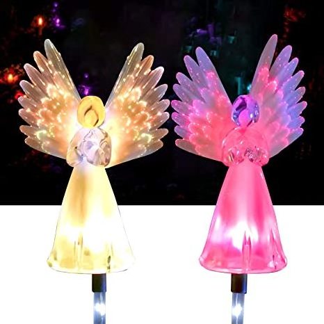 Dropshipping Angel Landscape Path Lights Angel Mother's Day Gifts Solar Powered Garden Decorative Light For Mom Wife Grandma