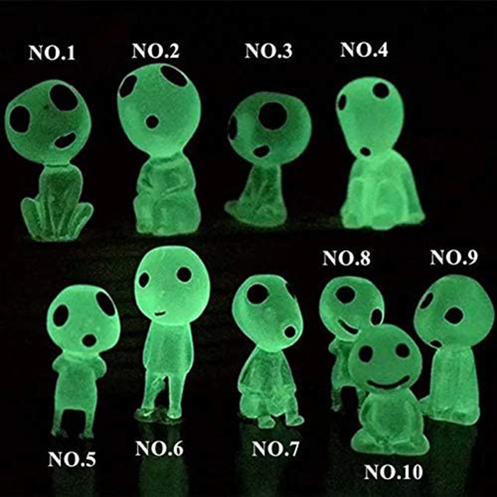 Wholesale Luminous Ghost Tree Elves Miniature Garden Gnome Glow in Dark Resin Fairy Garden Accessories for Micro Landscape Decor