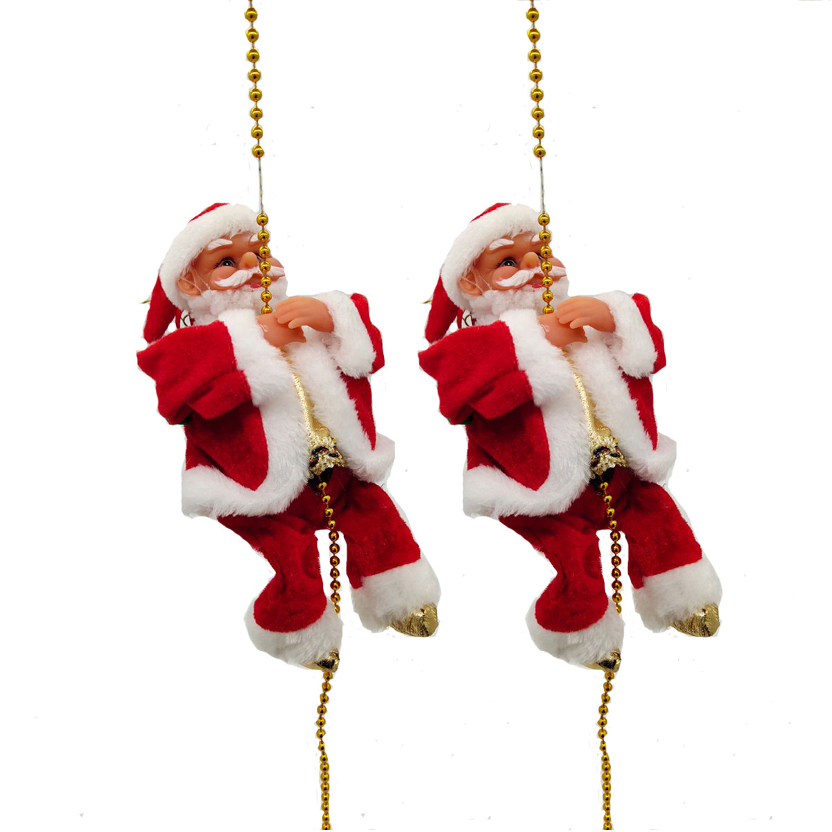 Dropshipping Santa Claus Musical Climbing Rope Electric Musical Climbing on Rope Ladder Santa Toy Ornaments for Holiday