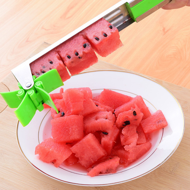 Wholesale Watermelon Slicer Cutter Stainless Steel Knife Corer Fruit Vegetable Tools Kitchen Gadgets