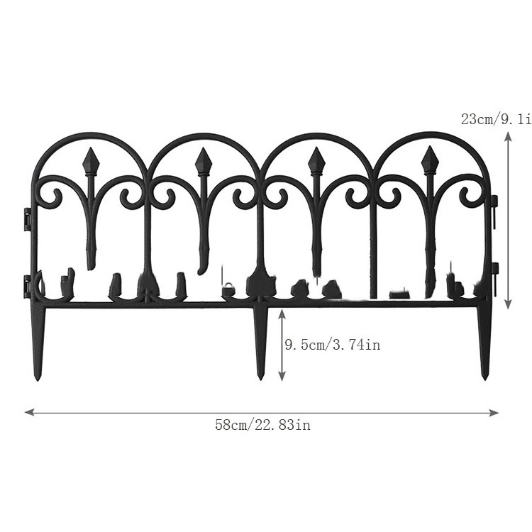 Factory wholesale Decorative Garden Fence for Landscaping, Plastic Movable Wire Border for Flower Bed Pet Barrier