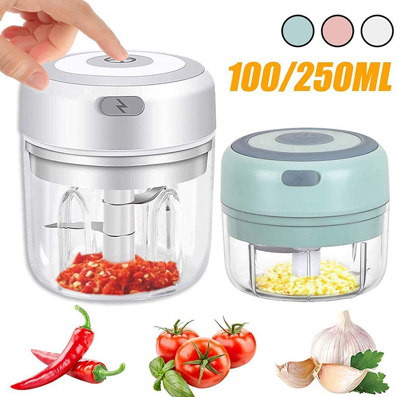 Dropshipping USB Garlic Cutter Mini Electric Garlic Masher Machine Kitchen Accessories Garlic Crusher Kitchen Blender Gadgets