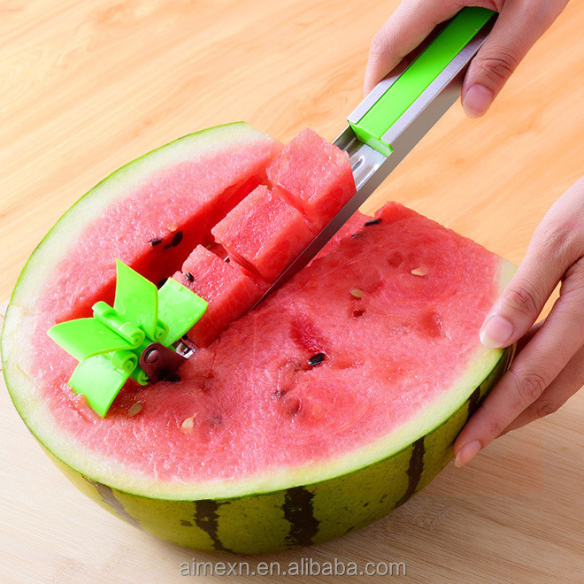 Wholesale Watermelon Slicer Cutter Stainless Steel Knife Corer Fruit Vegetable Tools Kitchen Gadgets