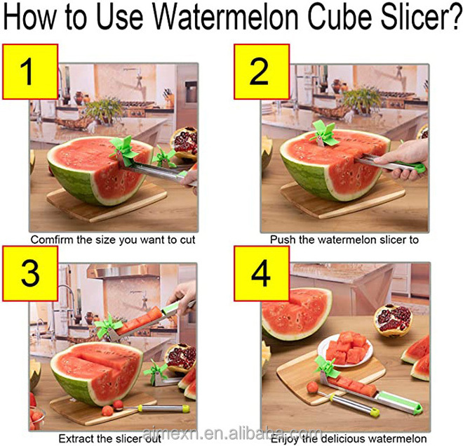 Wholesale Watermelon Slicer Cutter Stainless Steel Knife Corer Fruit Vegetable Tools Kitchen Gadgets