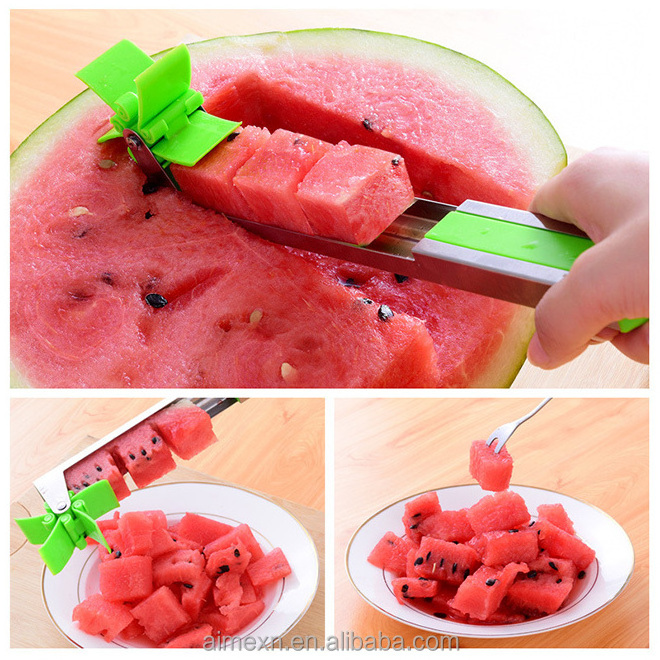 Wholesale Watermelon Slicer Cutter Stainless Steel Knife Corer Fruit Vegetable Tools Kitchen Gadgets