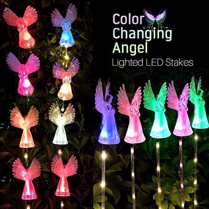 Dropshipping Angel Landscape Path Lights Angel Mother's Day Gifts Solar Powered Garden Decorative Light For Mom Wife Grandma