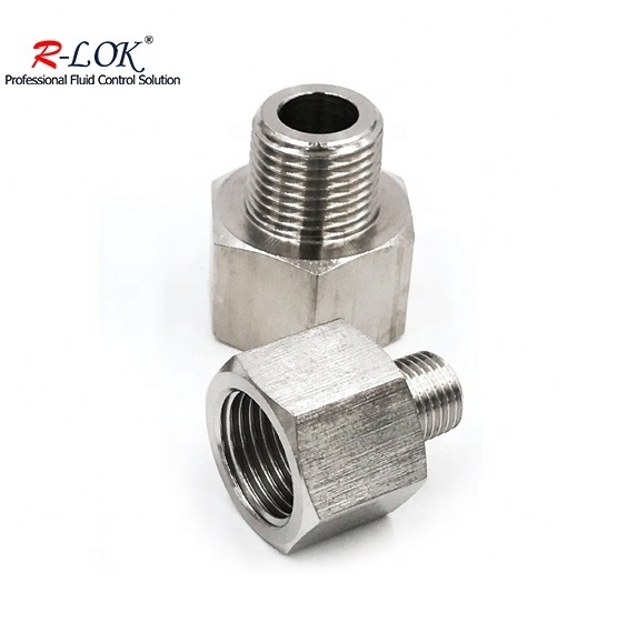 Stainless steel Hex nipple 1/4 NPT threaded hexagonal pipe nipple ferret male pipe brass plumbing threaded pipe fittings nipple