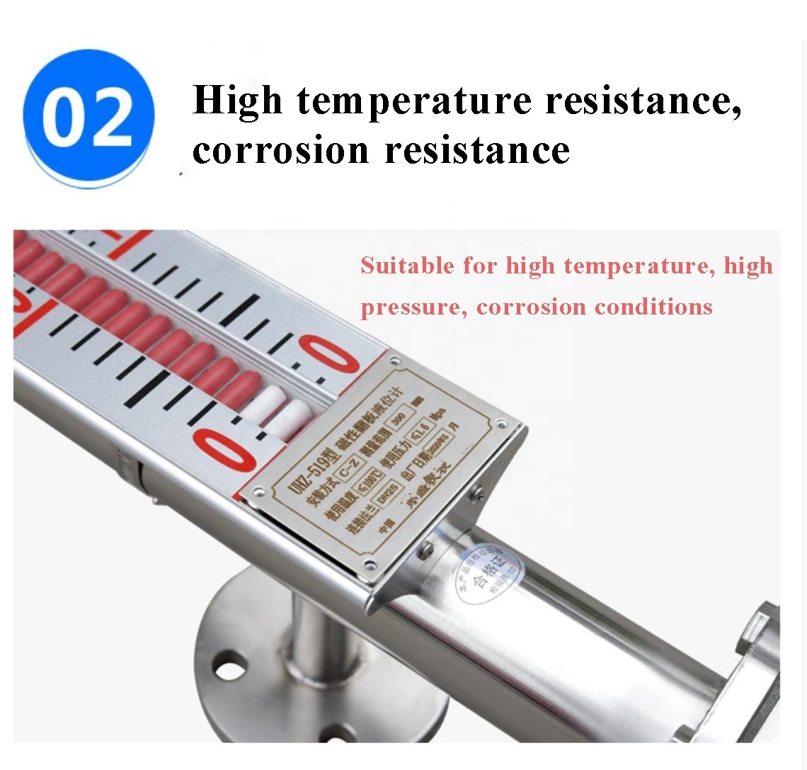 High temperature water liquid fuel tank oil level gauge sight glass level gauge tube fuel gauge level sensor instrument meter