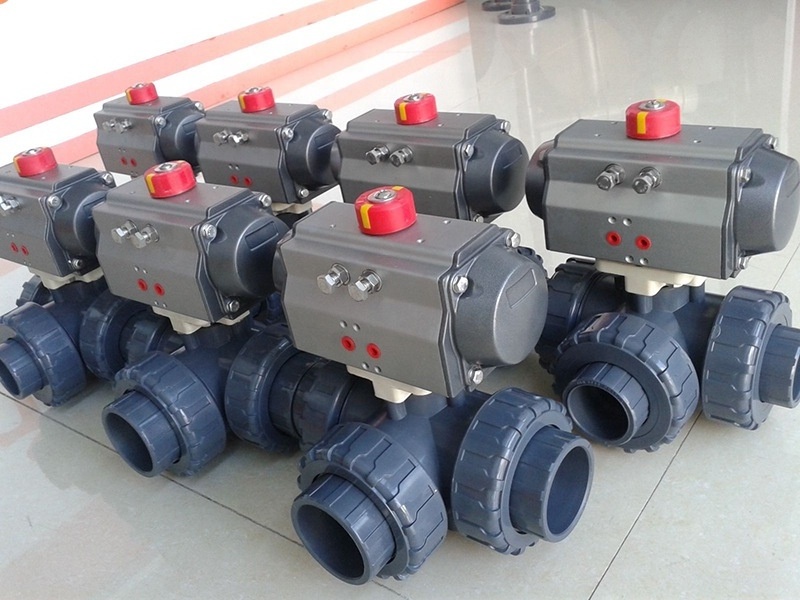 Electric UPVC ball valve motorized control 220V plastic water valve 2 way motor motorized pvc valve electric actuator control