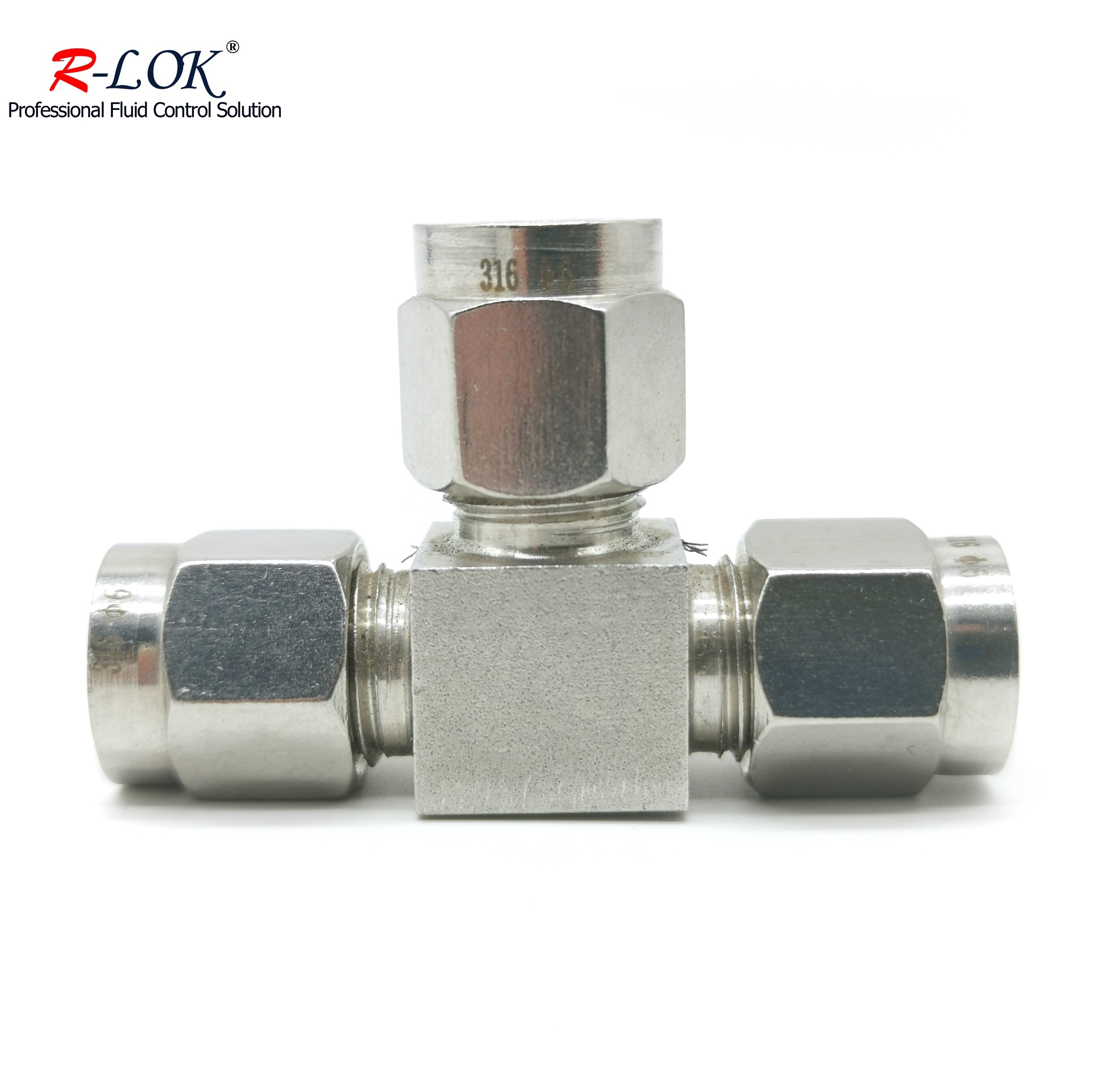 Swagelok Stainless Steel Hydraulic Equal Reducing Union Tee Double Ferrule Three Way Tee for Gas and Oil Instrument Tube Fitting