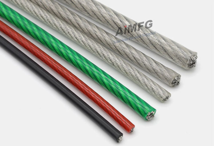 China PVC 6mm 4mm steel wire rope cable fishing cable de acero wire rod 2mm 1.5mm 2.5mm 304 stainless steel wire rope 10mm 12mm