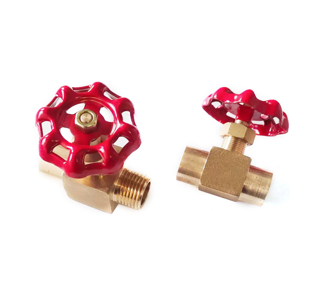 High pressure brass needle valve female male gas pneumatic automatic flow control tubing 1/8