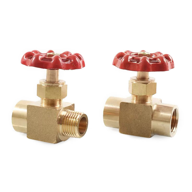 High pressure brass needle valve female male gas pneumatic automatic flow control tubing 1/8