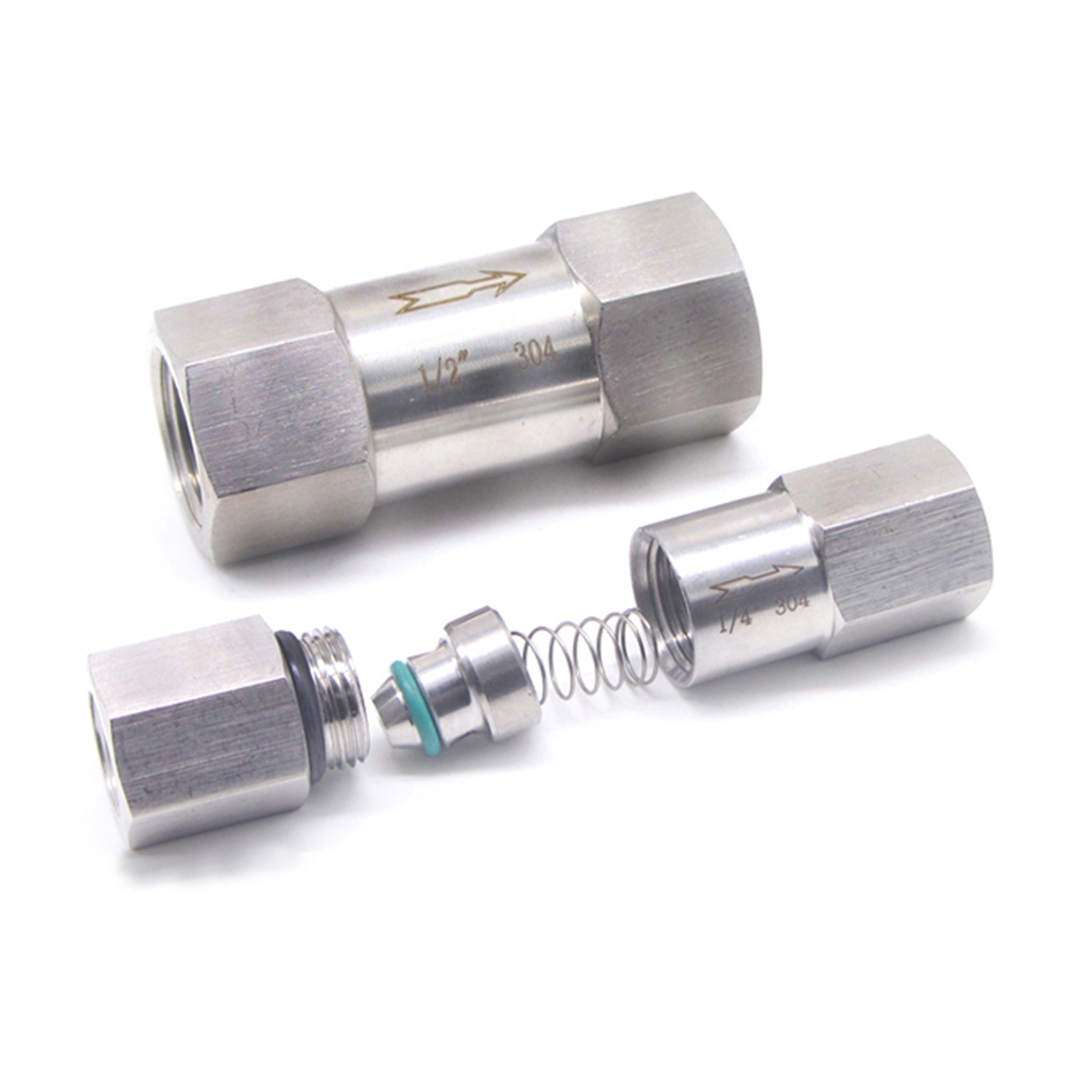 1/4 co2 1psi stainless steel check valve 1/2 hose ss304 6000 psi high pressure non return valve air gas swing spring check valve