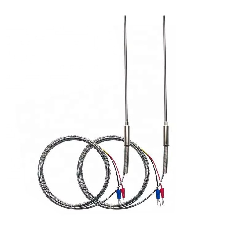 1200c high temperature sensor probe industrial rtd sensor temperature thermocouple K E J PT100 with plug Screw type thermocouple